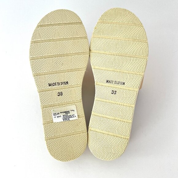 NWT Sz 8 Kanna Leather Metallic Champagne Gold Mule Slide Espadrille Sandals - Picture 8 of 10